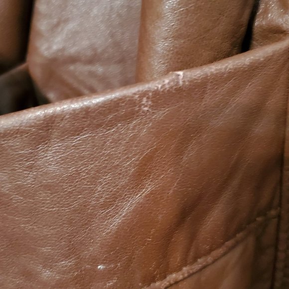 Men's 40 L Brown Leather Jacket - Picture 14 of 14